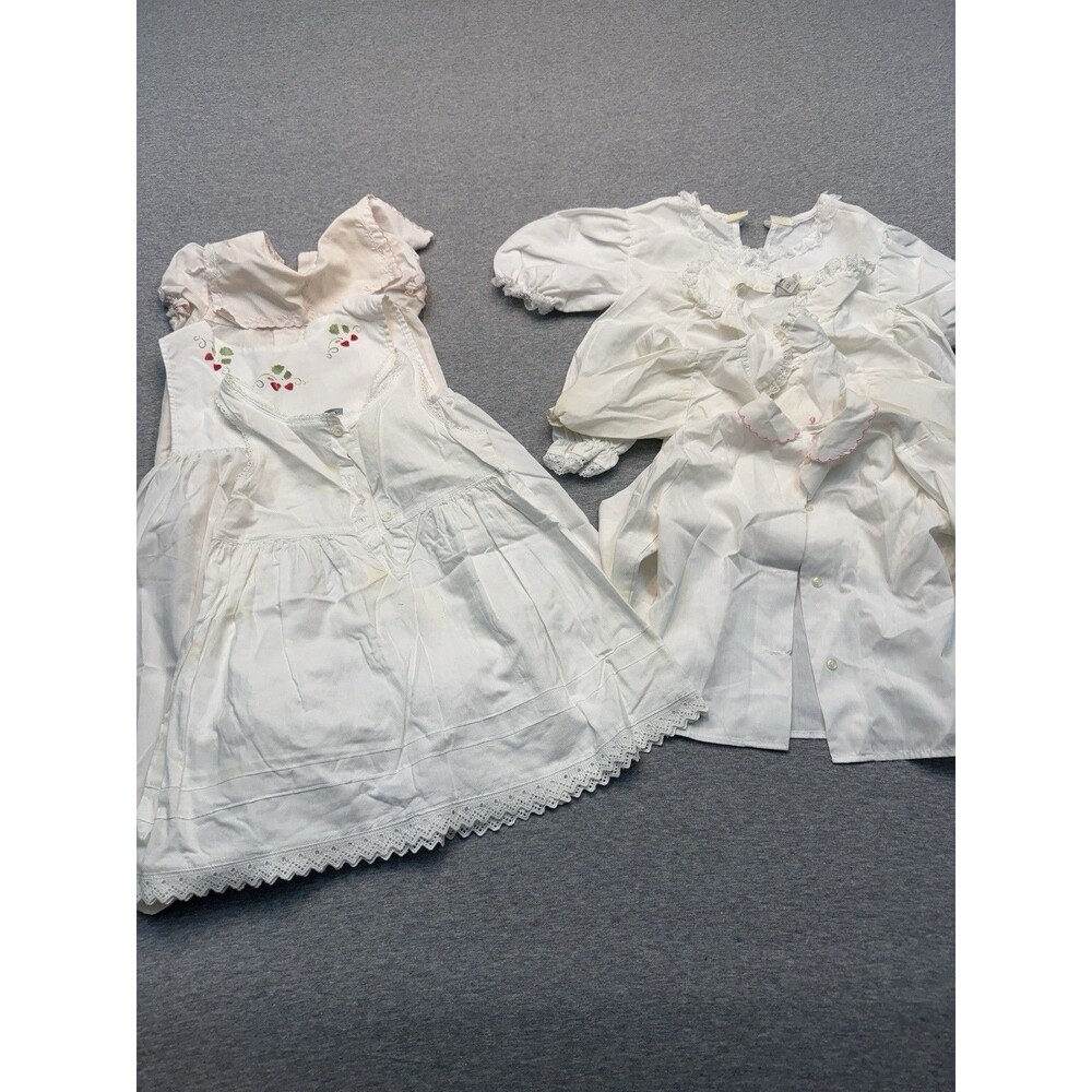 Vintage Girls Clothing Lot Dresses Blouses Romper 1950s-1980s Sizes 3T-4T 7 Pc